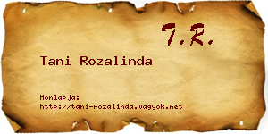 Tani Rozalinda névjegykártya